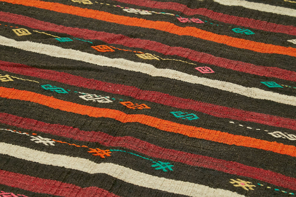 Rug N Carpet - Handmade Turkish 7' 5'' x 10' 4'' Vintage Goat Hair Kilim Rug
