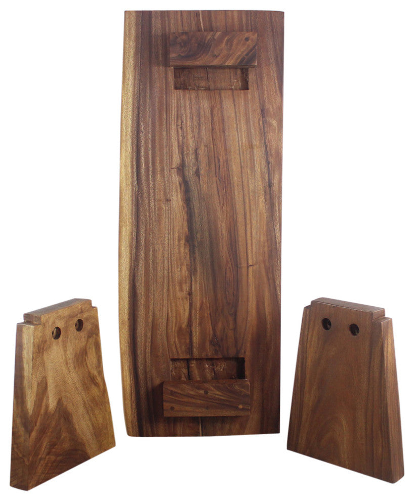 Haussmann Wood Natural Edge Bench 48 in x 18 x 18 in H KD Walnut Oil