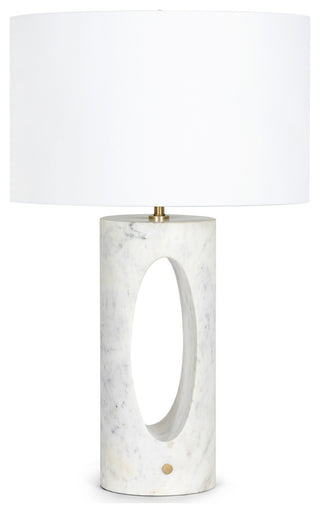 Portia Marble Table Lamp, Green, White