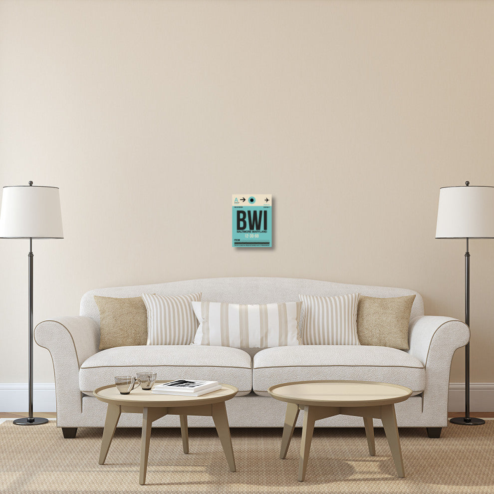 "BWI Baltimore Luggage Tag 1" Fine Art Print
