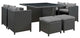 Sojourn 9-Piece Outdoor Patio Sunbrella Dining Set Canvas Gray