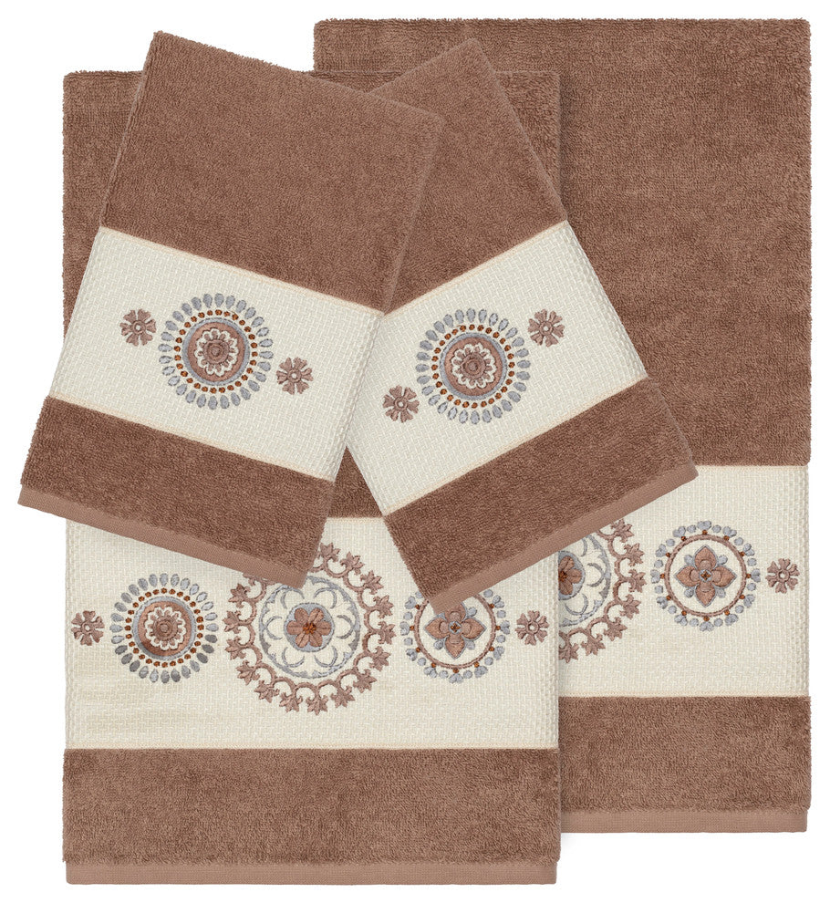 Isabelle 4 Piece Embellished Towel Set