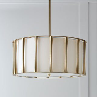 Capital Lighting 344641 Bodie 4 Light 25"W Drum Chandelier - Matte Brass