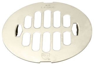 Two Post Style Large Kitchen Basket Strainers, Powdercoated White, Polished Nick