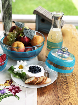 Retro Stripe Turquoise Carafe