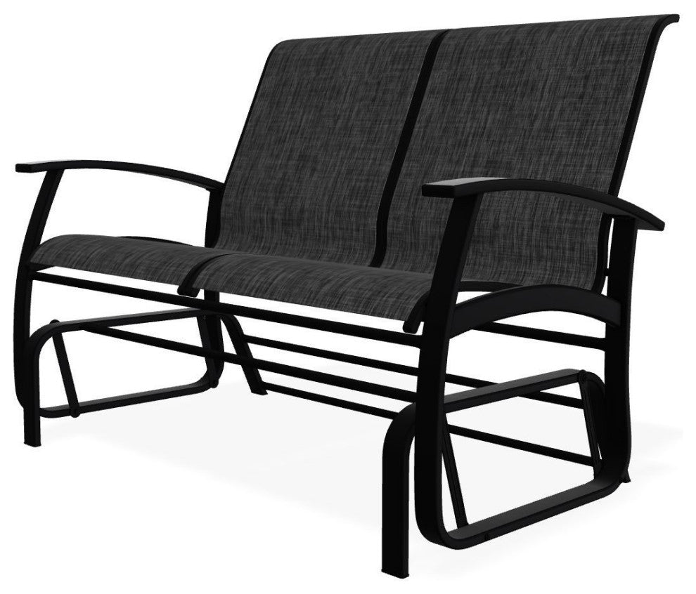 Belle Isle Sling 2-Seat Glider, Augustine Shadow/Black