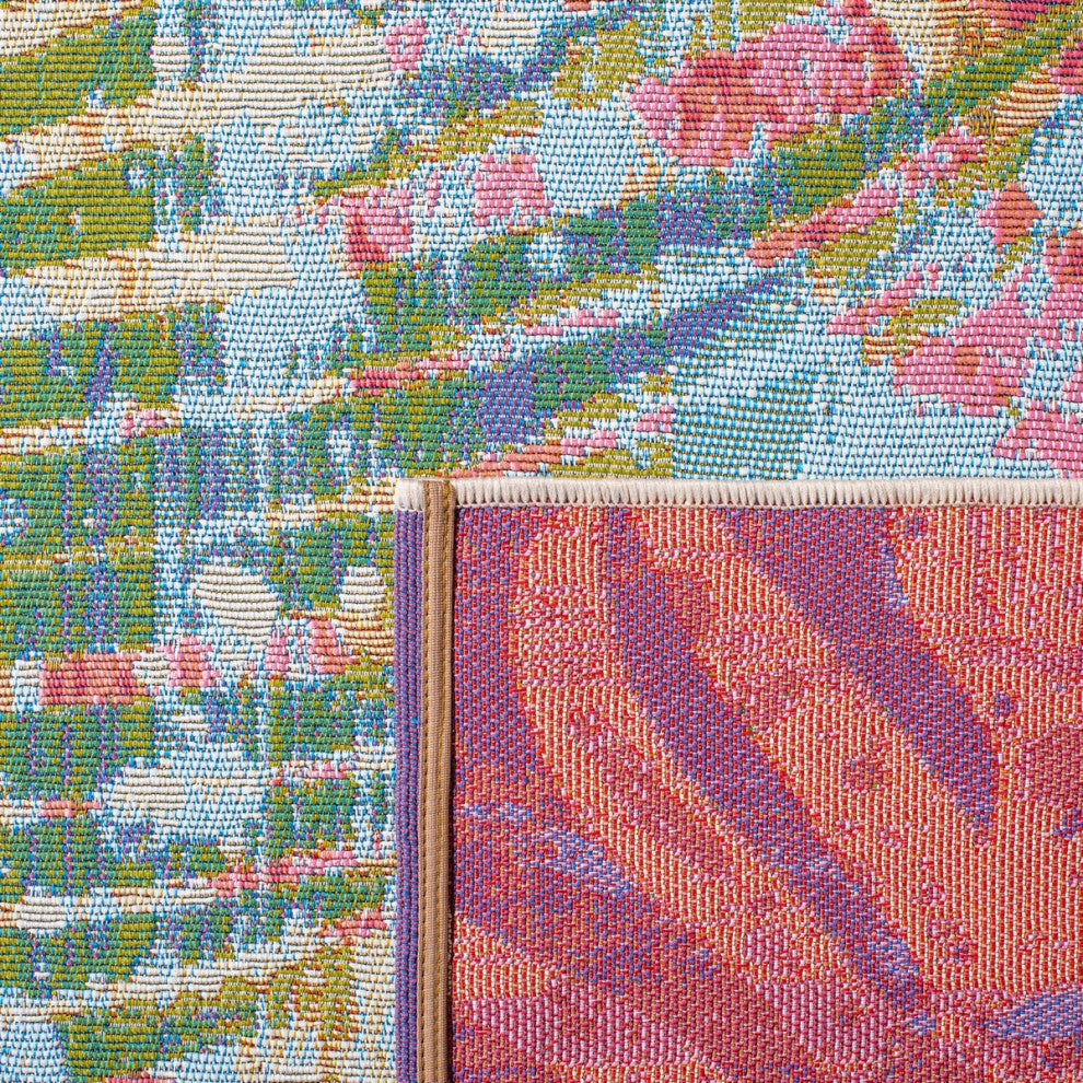 Safavieh Summer SMR487 Indoor-Outdoor Rug, Blue/Beige, 2'x8'