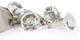 Bling Diamond Engagement Ring Metal Napkin Rings, Silver, Set of 4