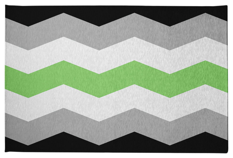Agender Chevron Chenille Rug, Agender Chevron, 2'x3'