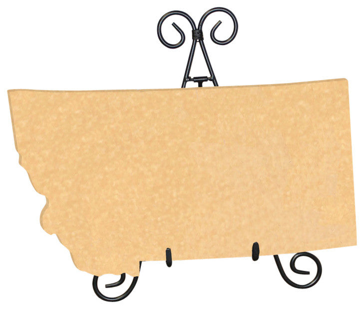 State Shaped Cutting Boards, Natural Bamboo, Montana