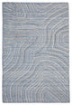 HAND WOVEN FLAT WEAVE KILIM POLYESTER RUGS -Rectangle,Blue Multicolor,Abstract, [Rectangle] 6'x9'