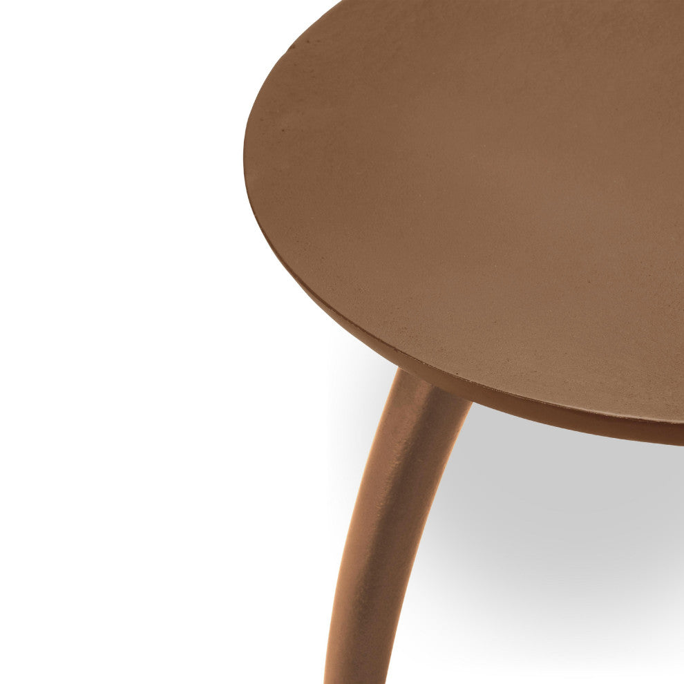 Elements Keel, End Table, Antique Brass