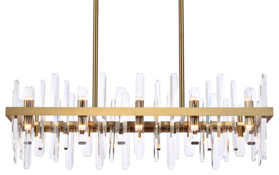 Modern Satin Gold 20-Light Chandelier