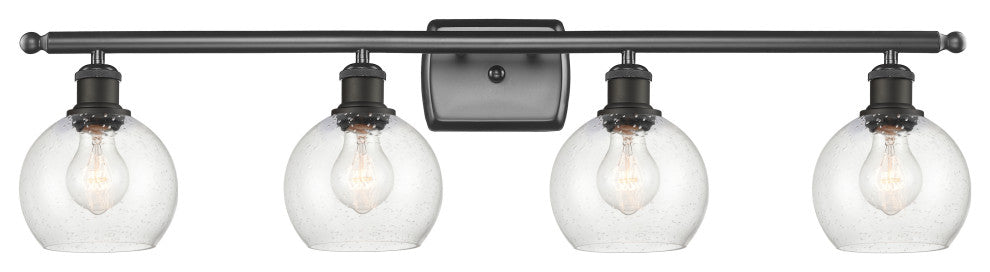 Innovations 516-4W-OB-G124-6 4 Light Bath Vanity Light, Oil Rubbed Bronze