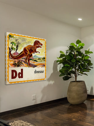"Dinosaur Letter" Painting Print on Canvas by Curtis