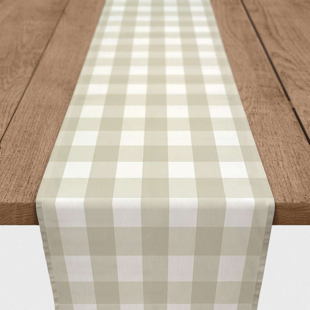 Tan Buffalo Check 16x72 Cotton Twill Runner