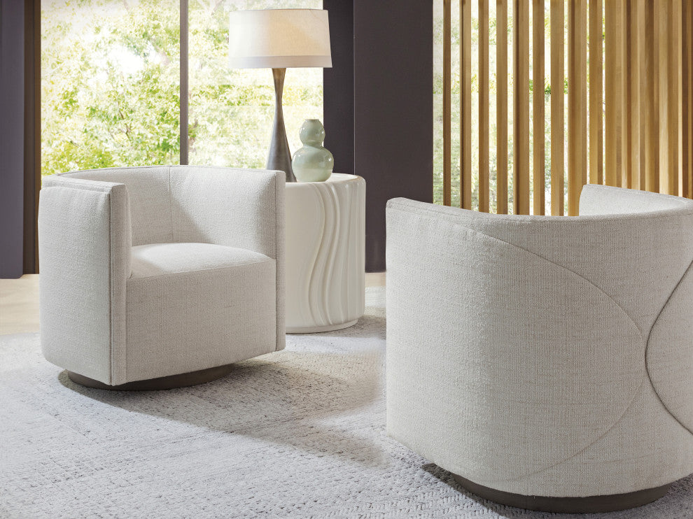 Ingrid Swivel Chair Ivory