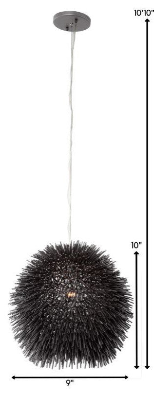 Varaluz 169M01 Urchin 1 Light 9"W Mini Pendant - Un-Mellow Yellow