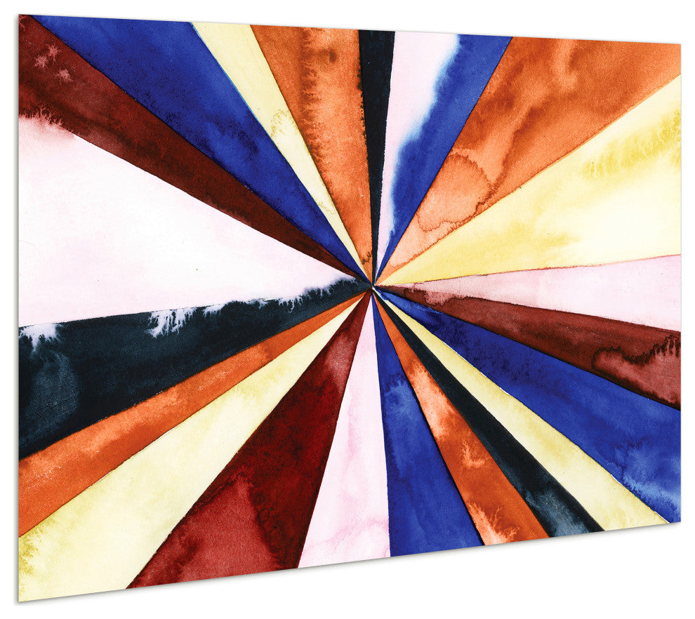 "Desert Layers 3" Abstract Wall Art Frameless Free Floating Tempered Art Glass