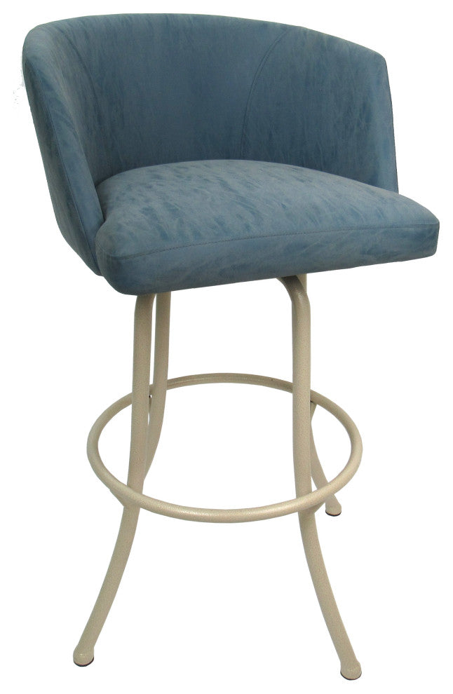 Swivel Counter Metal Pub Set - Joey Stools 26" or 30", Topaz - Beige, 26", Crackle