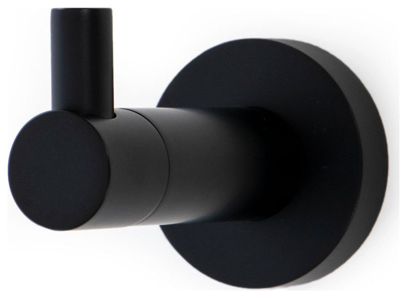 Italia Florence Series set of 2 Robe Hooks in Matte Black