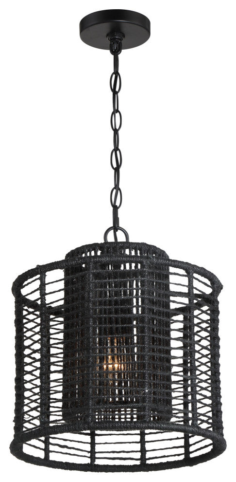 Crystorama Lighting Group JAY-A5001 Jayna 13"W Cage Pendant - Burnished Silver