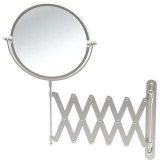 Premier Accordion Wall Mirror, Satin Nickel