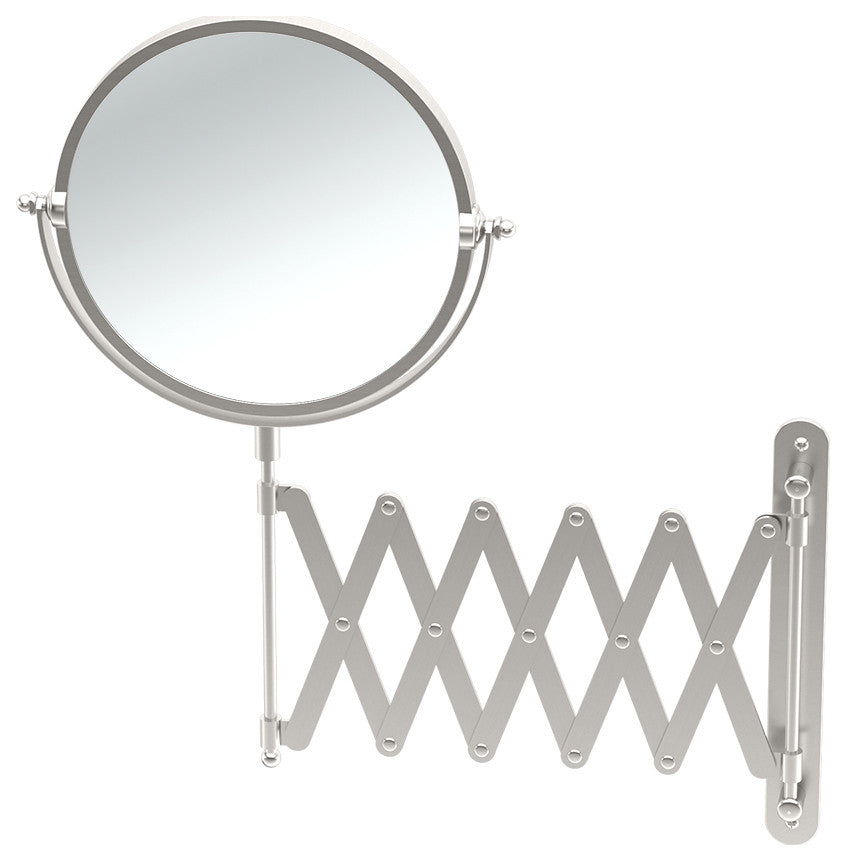 Premier Accordion Wall Mirror, Satin Nickel