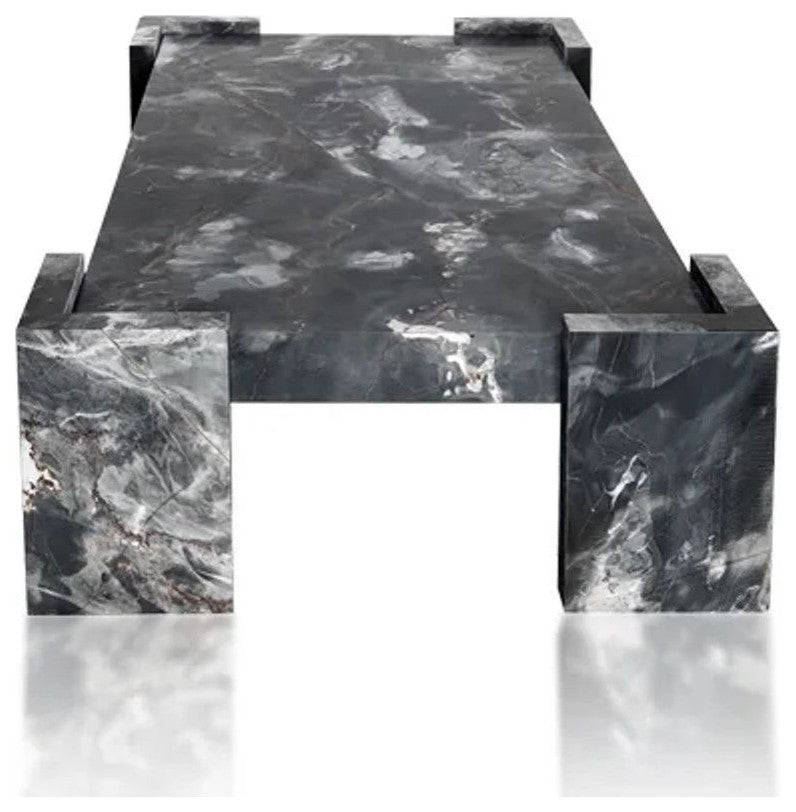 Gypsum Marble Coffee Table, Petrol