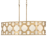 Hinkley Lighting 4738 Carter 6 Light 37"W Linear Chandelier - Burnished Gold