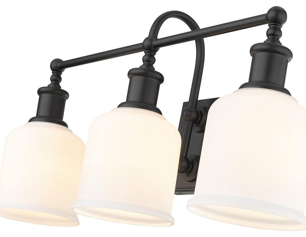 Zlite 733-3V-MB 3-Light Vanity, Matte Opal