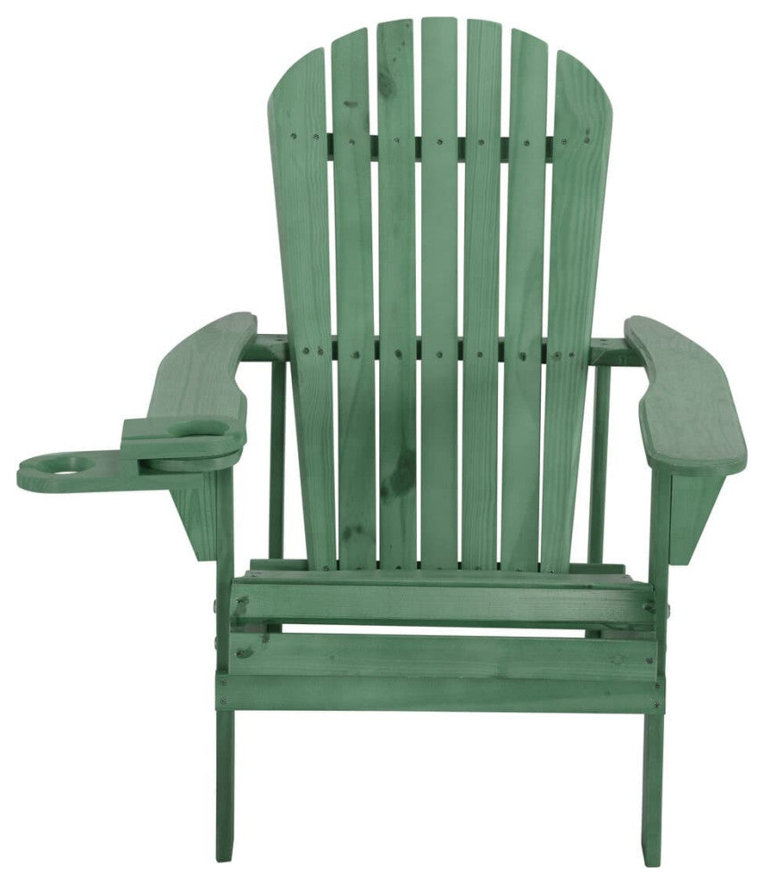 Earth Collection Adirondack Chair With phone and cup holder, Sea Green, Two Adir