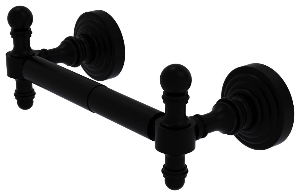 Retro Wave 2 Post Toilet Tissue Holder, Matte Black