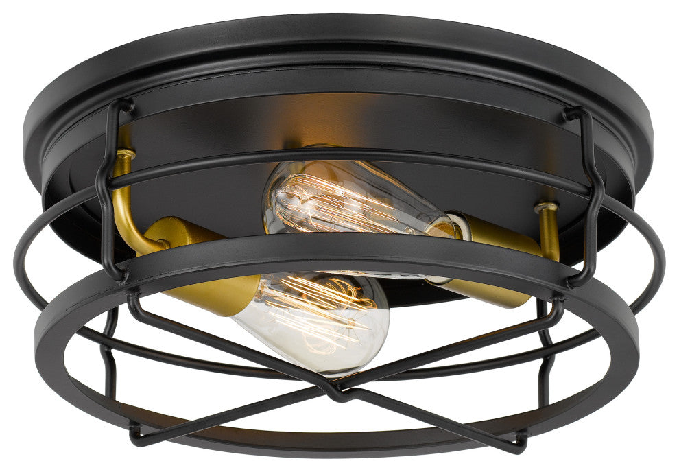 Westwood 2-Light Black Frame Flush Mount 13.88"x13.88"x5.87"