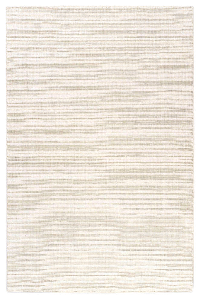 Ivory Transitional Solid Handwoven New Zealand Wool Indoor Rug, 7'9" x 9'9"