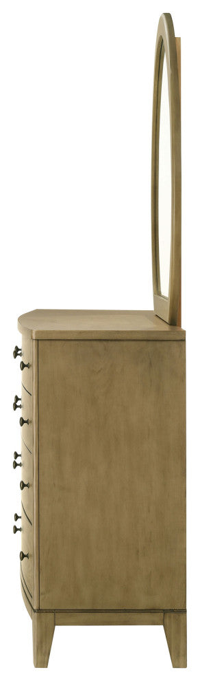 Granada 8-drawer Dresser and Mirror Natural Pine