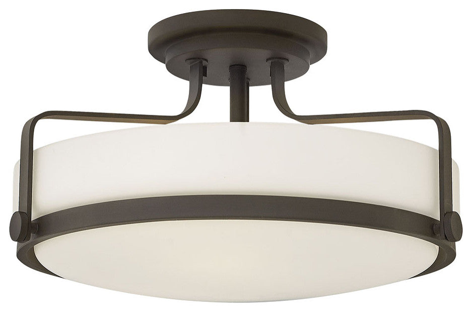 Hinkley Harper Large Semi-Flush Mount, Oil Rubbed Bronze