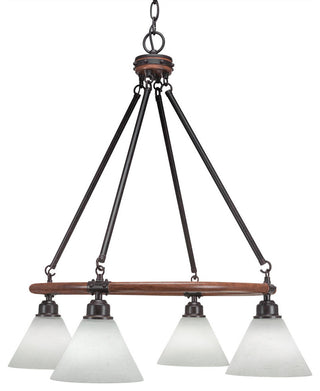 Blacksmith 4-Light Chandelier, White Muslin