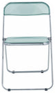 Lawrence Acrylic Folding Chair With Metal Frame, Set of 2, Jade Green