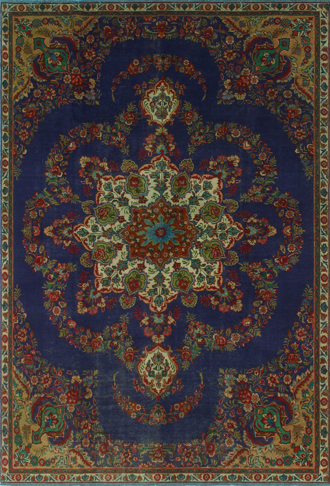Fine Vintage Distressed Kelvin Drk. Purple Rug