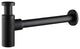 Kibi Bathroom Sink Decorative Round Bottle Trap, Matte Black