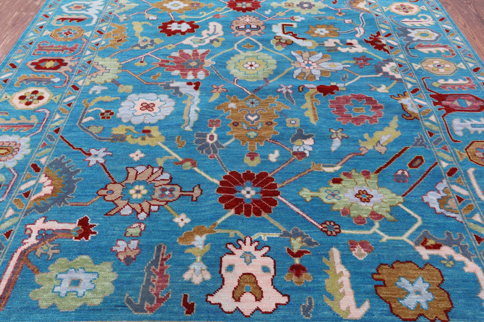 Handmade Turkish Oushak Wool Rug 8' 1" X 10' 3" - Q15862