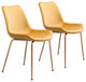 Tony Dining Chair, Set of 2 Yellow and Gold