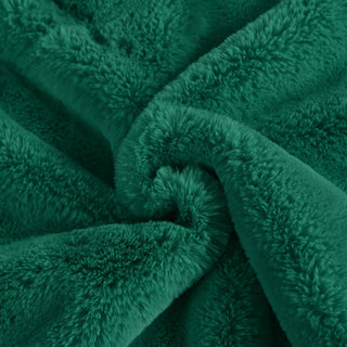 Fox Faux Fur Throw Blanket, Teal Green, 50''x60''