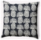 16x16" Pineapple Pattern Nautical Decorative Indoor Pillow, Shark Blue