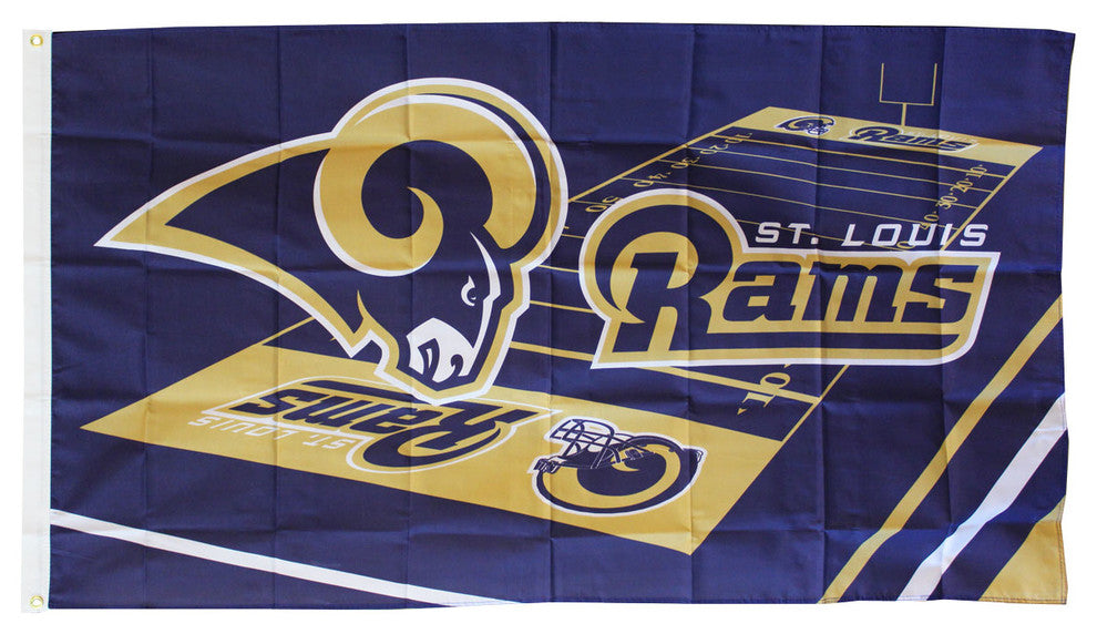 St. Louis Rams - 3' x 5' NFL Polyester Flag (Field Design)