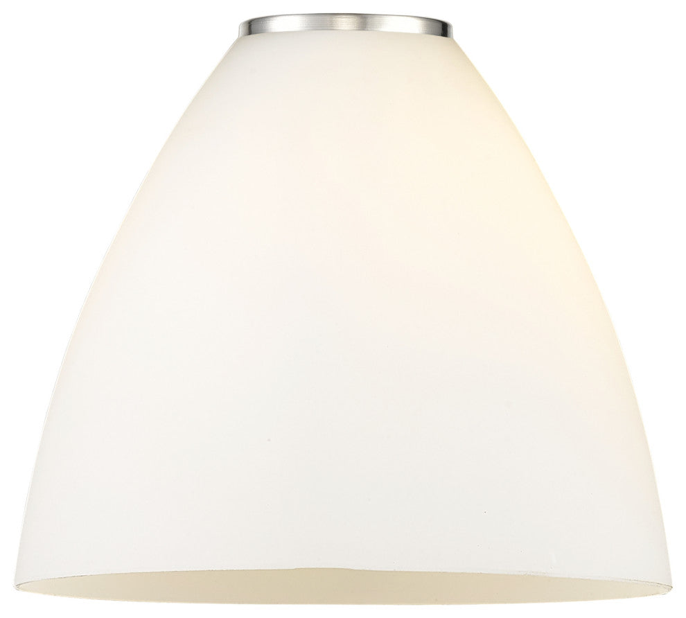 Edison Bristol Glass 8" Sconce, Polished Chrome, Matte White Shade