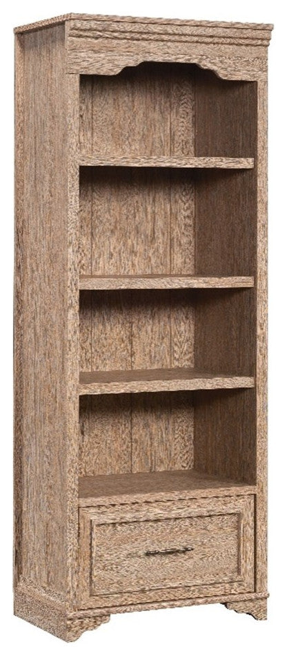 Sauder Rollingwood Engineered Wood 4 Shelf Bookcase in Brushed Oak