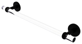Clearview 18" Towel Bar with Twisted Accents, Matte Black