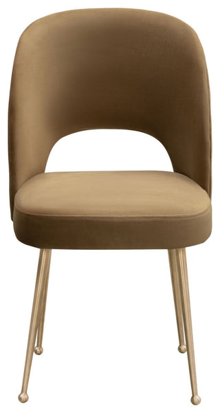 Swell Cognac Velvet Chair - Cognac